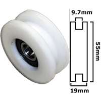 Cp Ttr55b Coldroom Sliding Door Top Track Roller 55mm Square