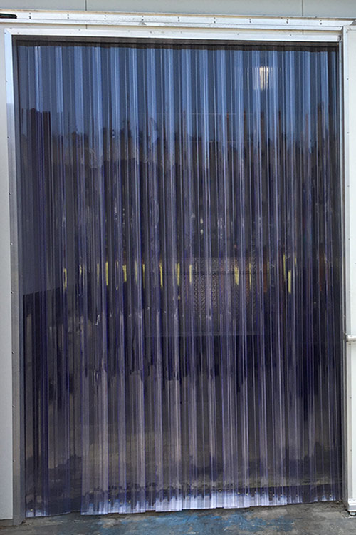 200 x 2mm Ribbed Clear Plastic Strip Door Clear Plastic Strip Door